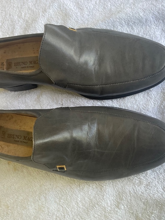 Bruno Magli Mens Shoes Gray US 8 Vintage From Mid 80’s Dustin Model